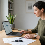 Driver comparing car insurance options before switching mid-policy