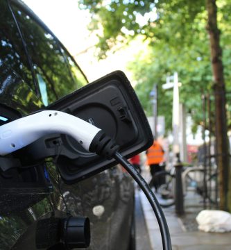 Electric vehicle charging at a public charging station